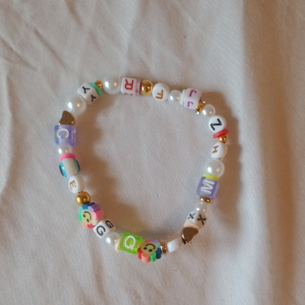 Colorful Alphabet Beaded Bracelet for Kids